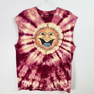 Vintage Mike Dubois Grateful Dead Tie Dye Sun Band Shirt 1987 Single Stitch Band